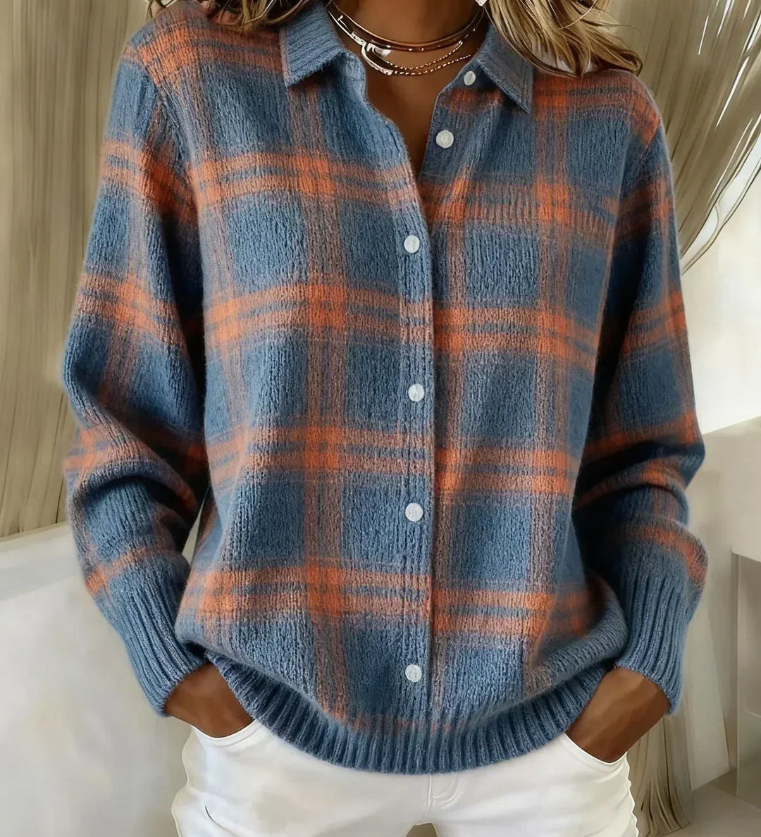 Anna | Plaid Megztinis