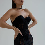 Daria – Satino babydoll su nėriniais