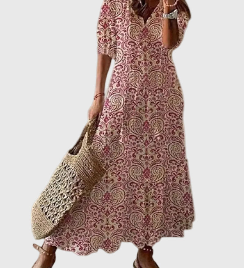 Amalia | Vintage Boho Maxi Suknelė Vasarai
