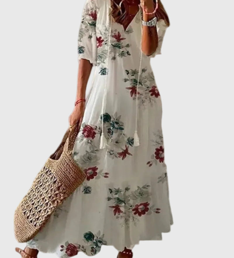 Amalia | Vintage Boho Maxi Suknelė Vasarai