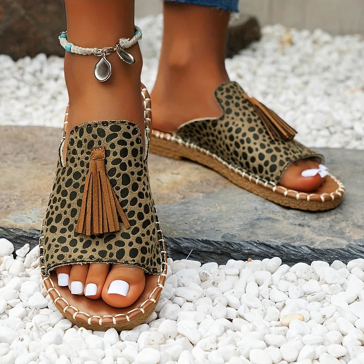 Mihaela – Boho chic šlepetės Ibiza stiliumi
