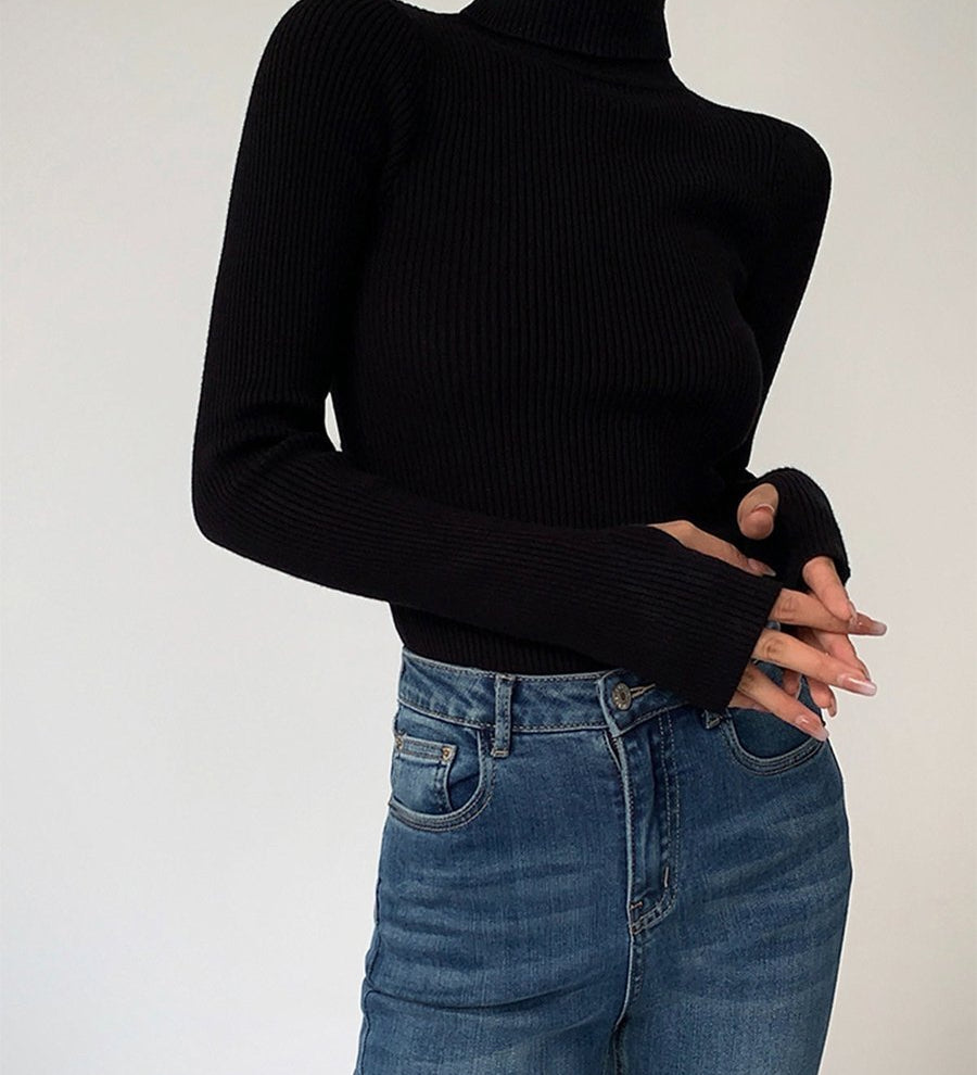 Isla | Rafinuotas ir Universalus Ribo Turtleneck Megztinis