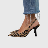 Isabelle – Leopardų Rašto Slingback Bateliai