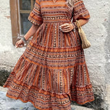 Joraine - Etninė Sraigtinė Suknelė