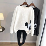 Alice | Atsipalaidavęs Mickey Mouse Spaudinio Kasdienis Megztinis