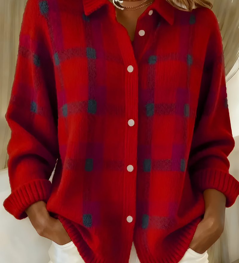 Anna | Plaid Megztinis