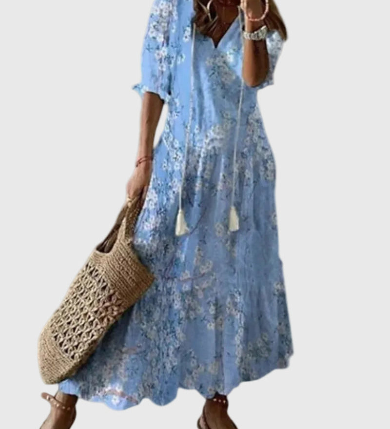 Amalia | Vintage Boho Maxi Suknelė Vasarai