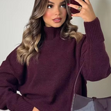 Elena | Madingas ir Universalus Megztinis su Apykakle