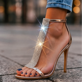 Natalia – Aukštakulniai sandalai su strasu