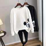 Alice | Atsipalaidavęs Mickey Mouse Spaudinio Kasdienis Megztinis