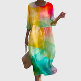 Hayley™ | Elegantiška Maxi Gėlėta Suknelė