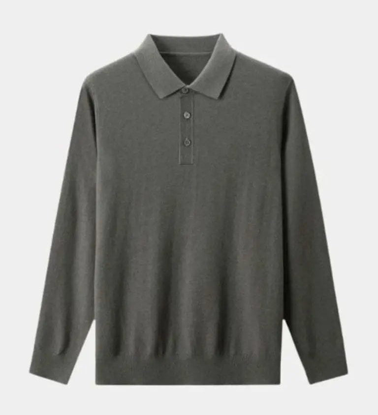 Adrian™ | Vilnonis Polo Marškinėliai su Mygtukais