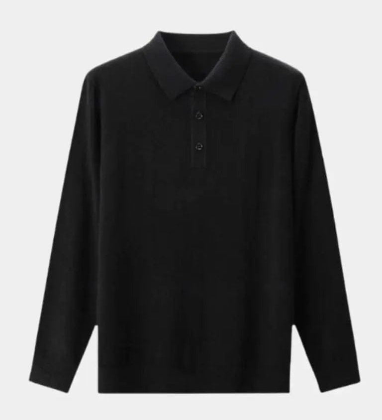 Adrian™ | Vilnonis Polo Marškinėliai su Mygtukais