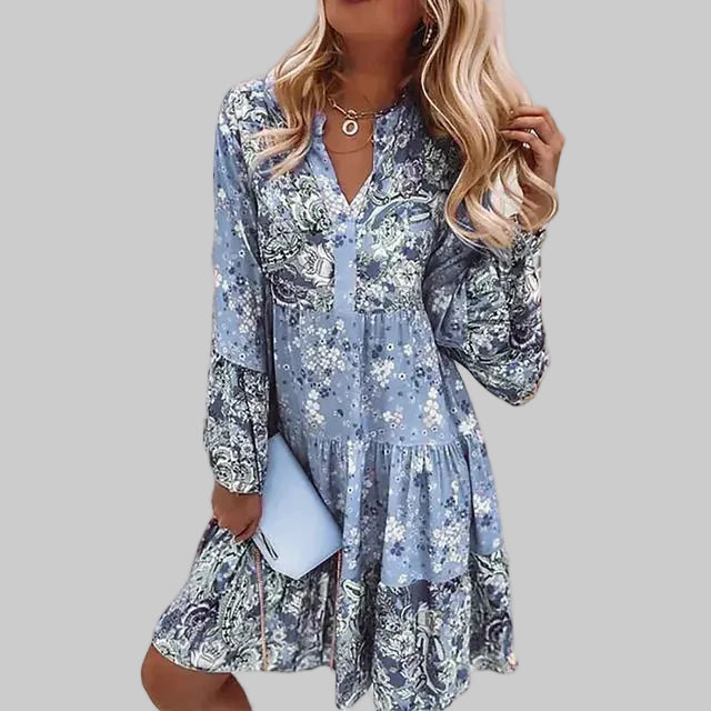Eira - Boho Stiliaus Spausdinta Suknelė