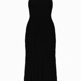 Katalina – Juoda Maxi Suknelė Halter