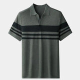 George™ | Karamelinis dryžuotas polo marškinėliai