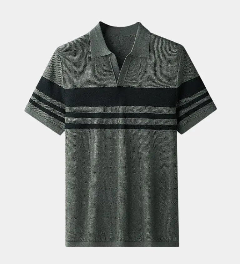 George™ | Karamelinis dryžuotas polo marškinėliai
