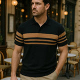 George™ | Karamelinis dryžuotas polo marškinėliai
