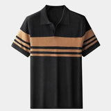 George™ | Karamelinis dryžuotas polo marškinėliai