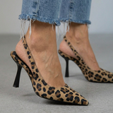 Isabelle – Leopardų Rašto Slingback Bateliai