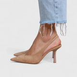 Isabelle – Leopardų Rašto Slingback Bateliai
