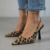 Isabelle – Leopardų Rašto Slingback Bateliai