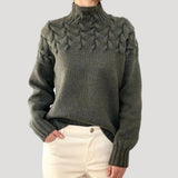 Isabella | Patogus ir elegantiškas kabelinis megztinis su aukštu kaklu