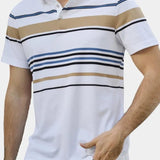 Kasper™ | Dryžuotas Polo Marškinėlis su Saulėlydžio Motyvu
