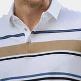 Kasper™ | Dryžuotas Polo Marškinėlis su Saulėlydžio Motyvu