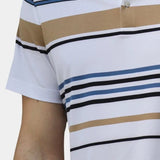 Kasper™ | Dryžuotas Polo Marškinėlis su Saulėlydžio Motyvu