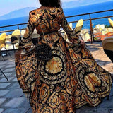 Faye - Boho Raštuota Suknelė