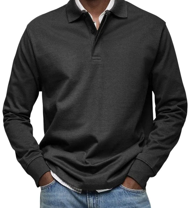 MOHR® | Prabangus polo marškinėliai su ilgomis rankovėmis