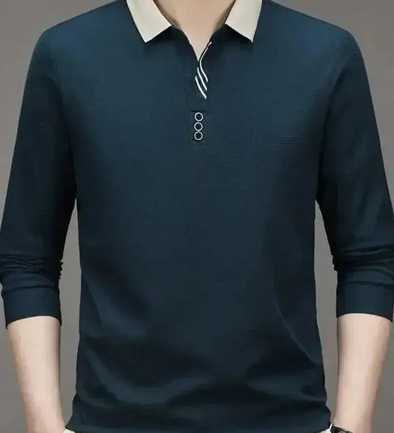 René™ | Elegantiškas Polo Marškinėliai su Ilgomis Rankovėmis