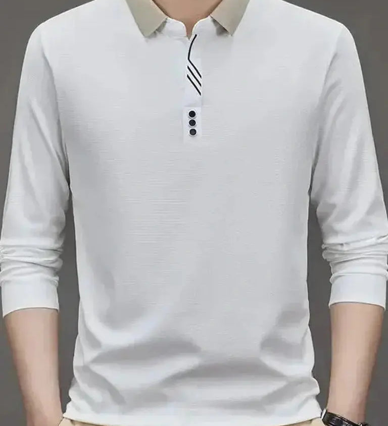 René™ | Elegantiškas Polo Marškinėliai su Ilgomis Rankovėmis