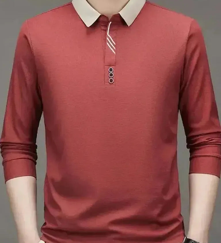 René™ | Elegantiškas Polo Marškinėliai su Ilgomis Rankovėmis