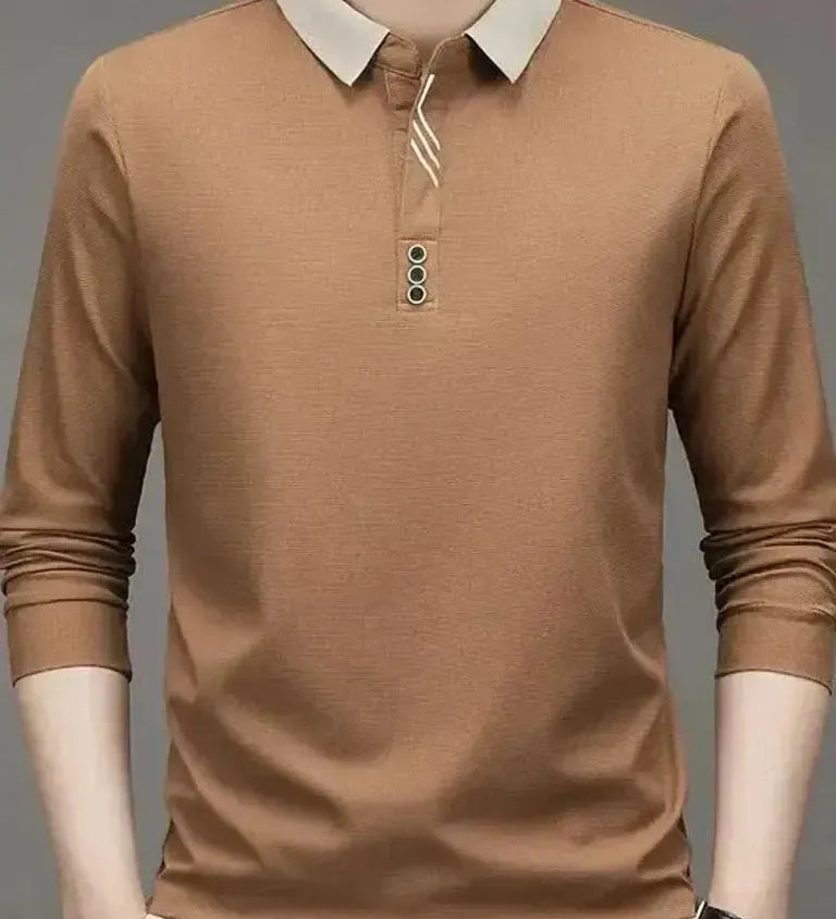 René™ | Elegantiškas Polo Marškinėliai su Ilgomis Rankovėmis