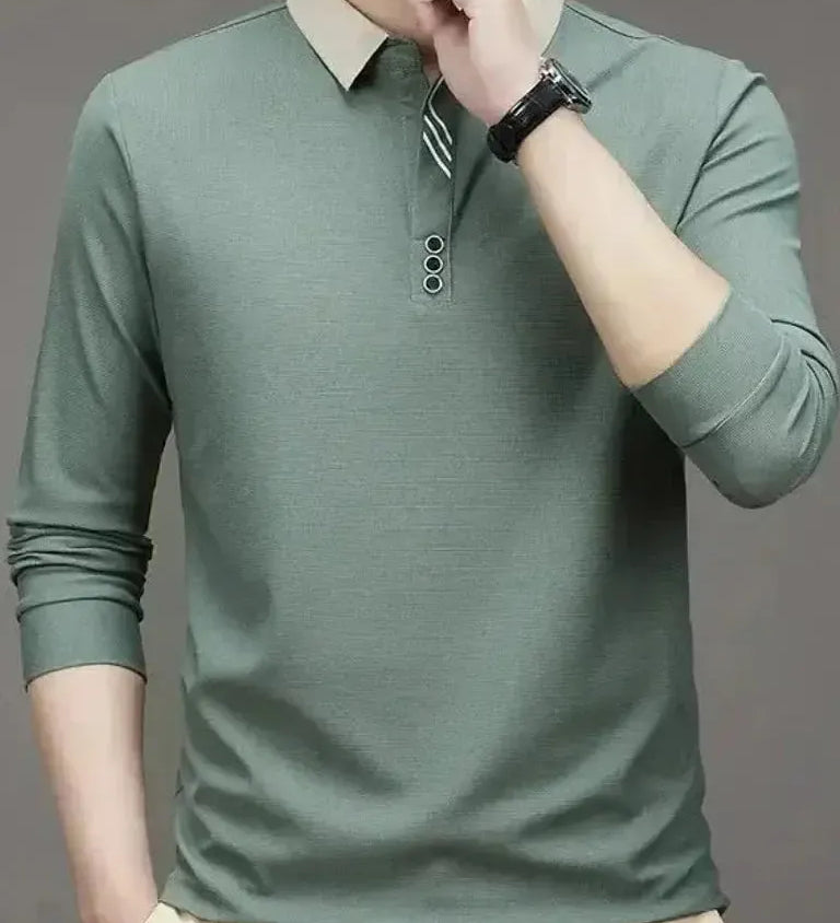 René™ | Elegantiškas Polo Marškinėliai su Ilgomis Rankovėmis