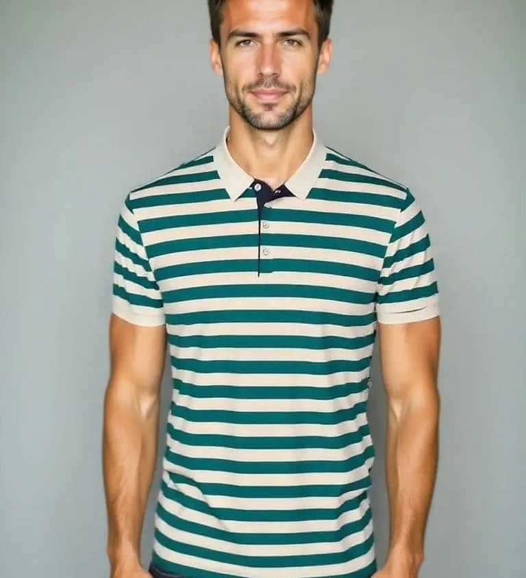 Sten™ | Dryžuotas vasaros polo marškinėlis