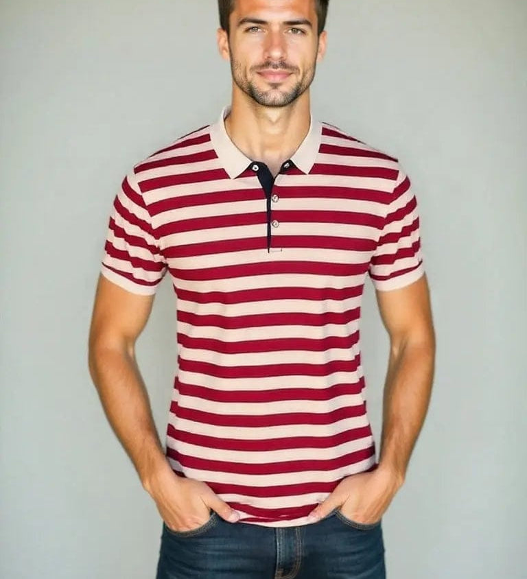 Sten™ | Dryžuotas vasaros polo marškinėlis