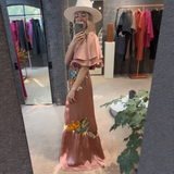 Zoe – Maxi Boho Siuvinėta Suknelė