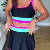 Mirela – 3 dalių maudymosi kostiumėlis su spalvų blokais