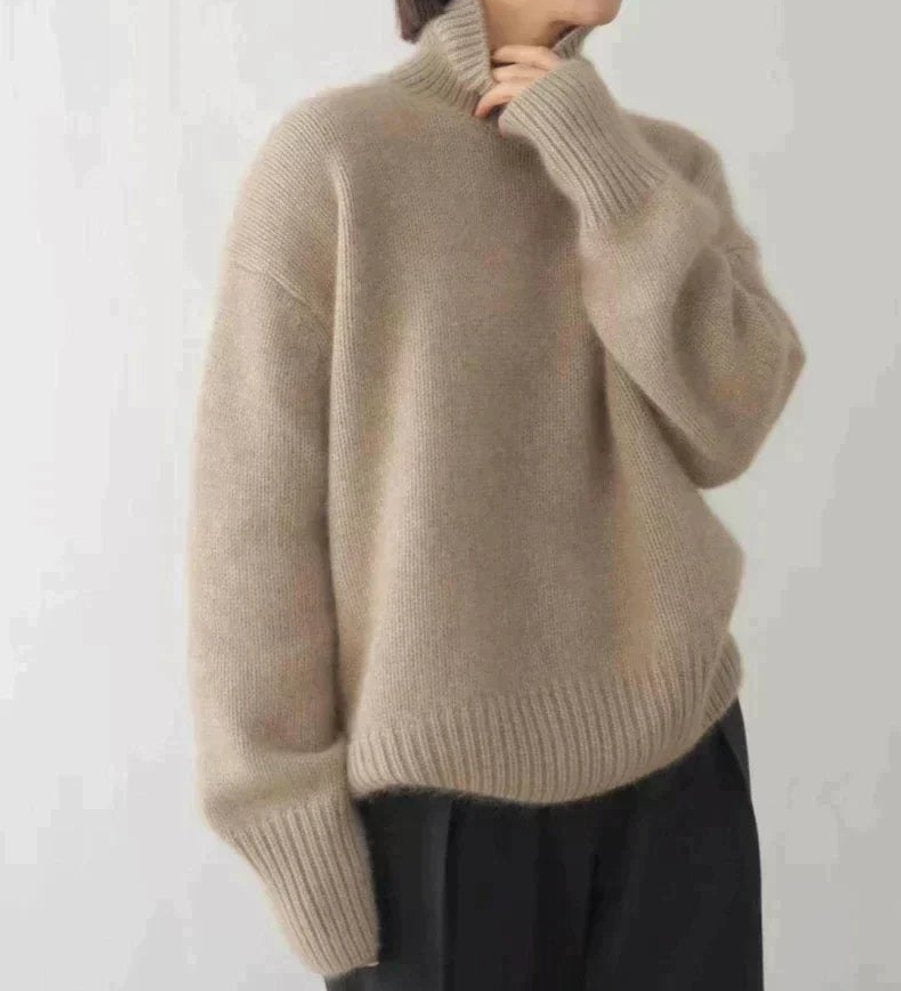 Celine | Minkštas ir Laiko Patikrintas Oversized Turtleneck Megztinis