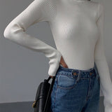 Isla | Rafinuotas ir Universalus Ribo Turtleneck Megztinis