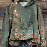 Emma | Gėlių Žakardo Megztas Hoodie jaukiai stiliui