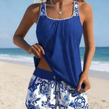 Maria – Spausdintas Tankini Topas ir Šortai, Dvi Dalys