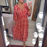 Lillia - Boho Raštuota Suknelė