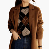 Katja | Patogus Retro Dryžuotas Megztinis