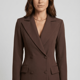 Vani | Devinta vakare Blazer mini suknelė ruda