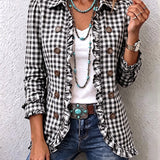 Charlene | Gingham Rufflesmygtukinė striukė moterims