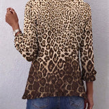 Navara | Leopardo Rašto Ruffles Švarkas Moterims